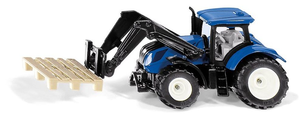 Levně SIKU Blister - traktor New Holland s paletovými vidlemi a paletou