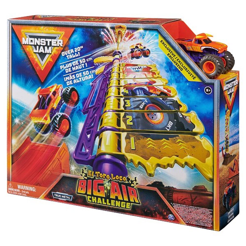 Levně SpinMaster MONSTER JAM - Hrací set El Toro Loco Big Air Challenge, 1:64