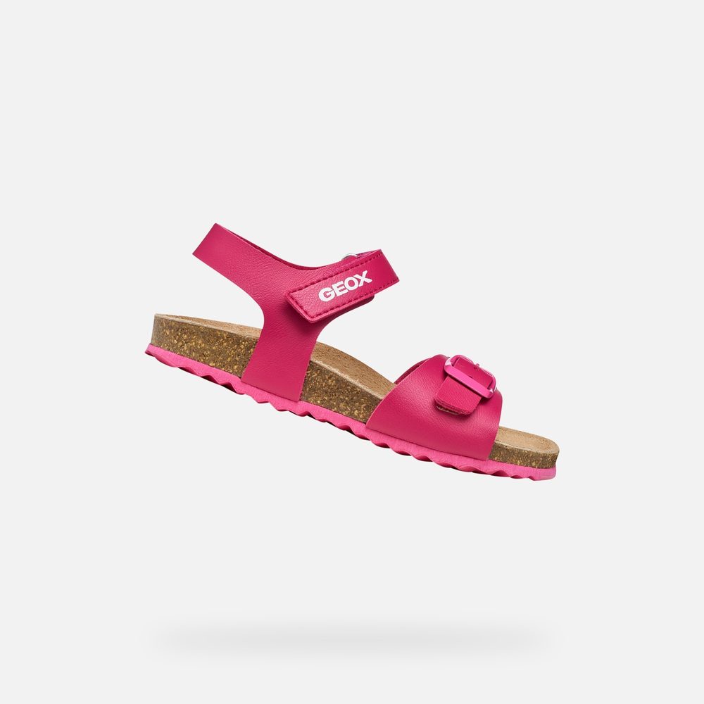 Levně Tmavě růžové dívčí sandály Geox Adriel - 36