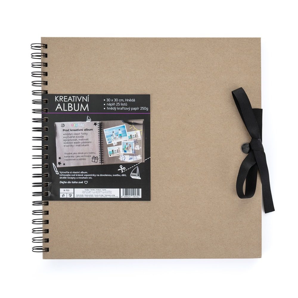 Karton P+P Kreativní album 30,5 x 30,5 cm HNĚDÁ