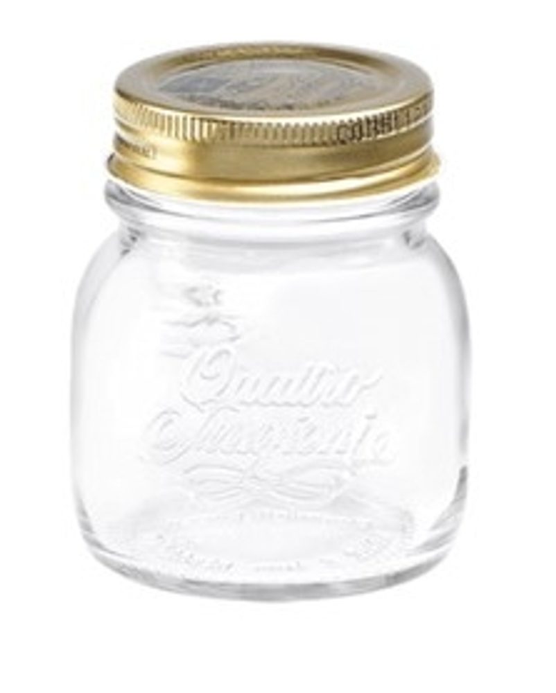Levně sklen.zavař. 150ml QUATTRO ST. 5,5x6,5x8,5cm, kov.šr.uzávěr