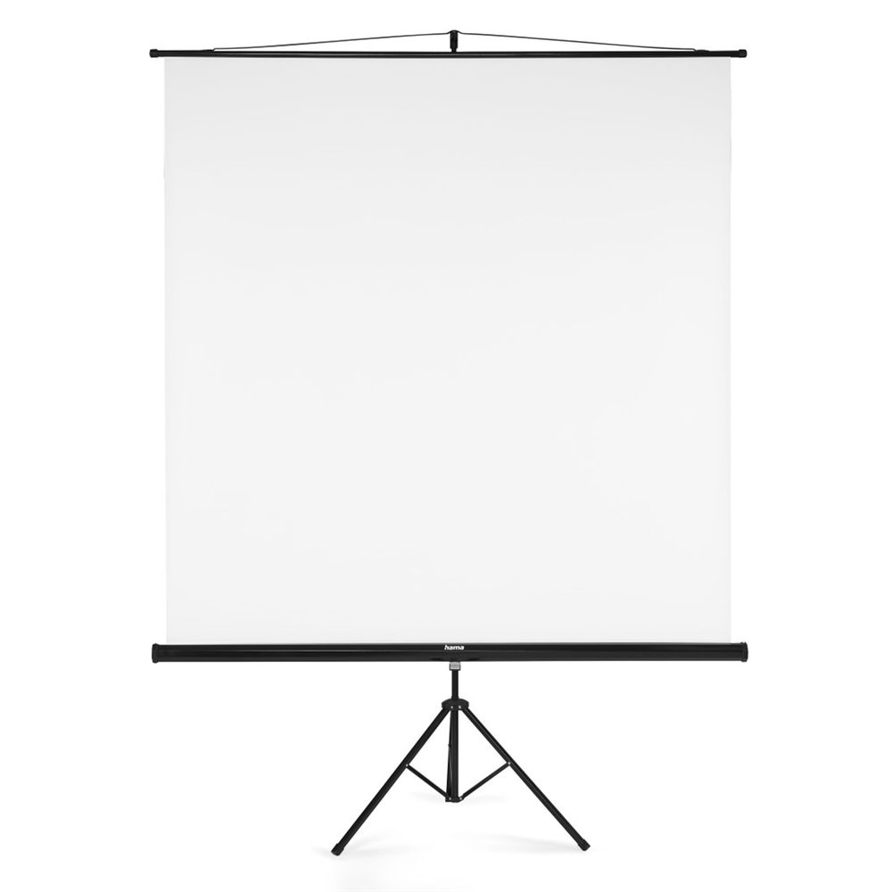 Levně Hama projekční plátno 2v1, 180x180 cm, úhlopříčka: 255 cm, se stativem, přenosné, bílé