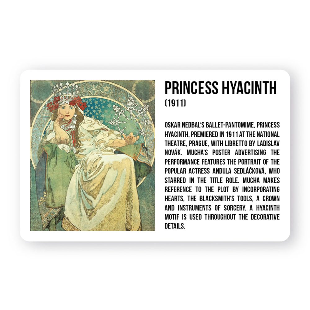 Levně Presco Group Magnet Alfons Mucha - Princezna