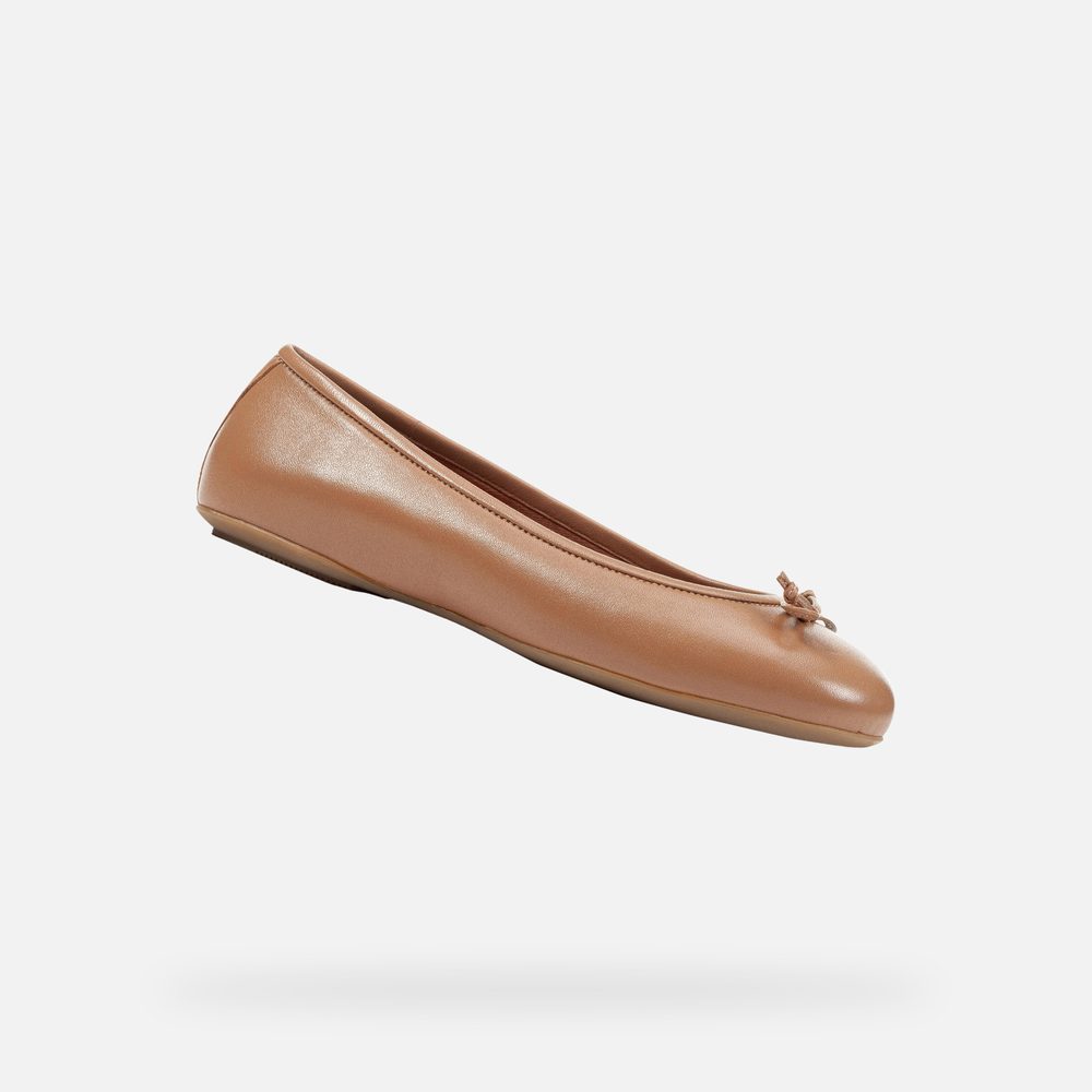 Hnědé dámské baleríny Geox Palmaria - 36