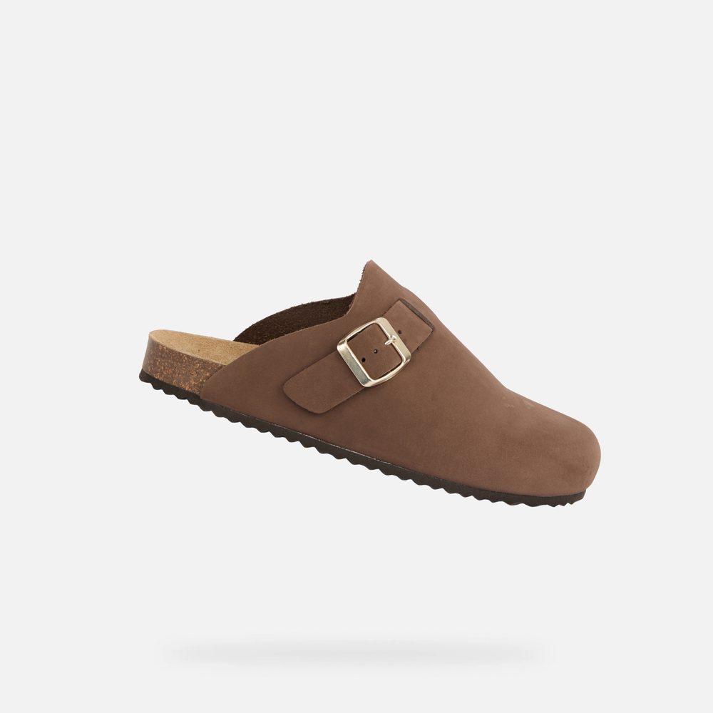 Hnědé dámské sandály Geox Brionia - 41