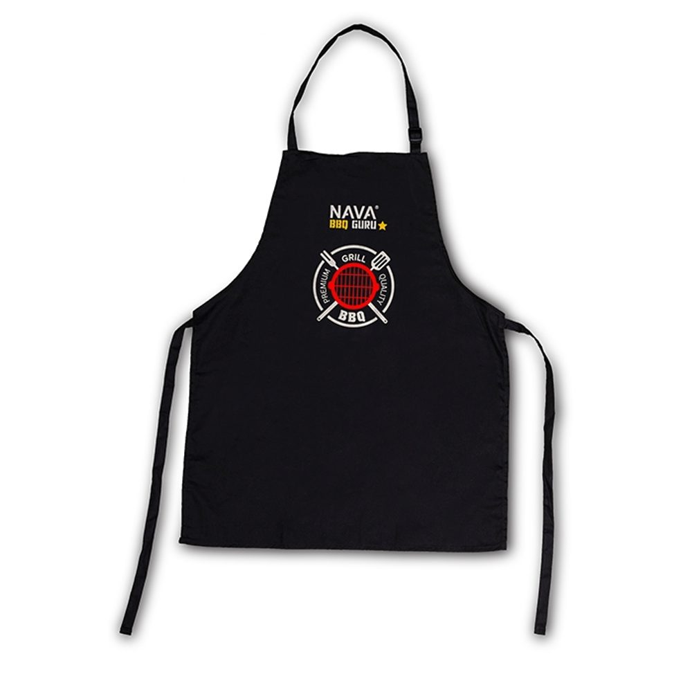 Levně zástěra 60x75cm, BBQ Guru, černá, odolný textil