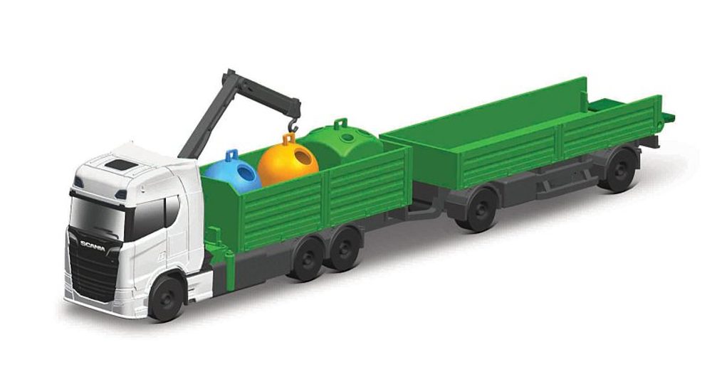 Levně Maisto - Mini pracovní stroje, Kontejnerový přívěs Volvo FH16