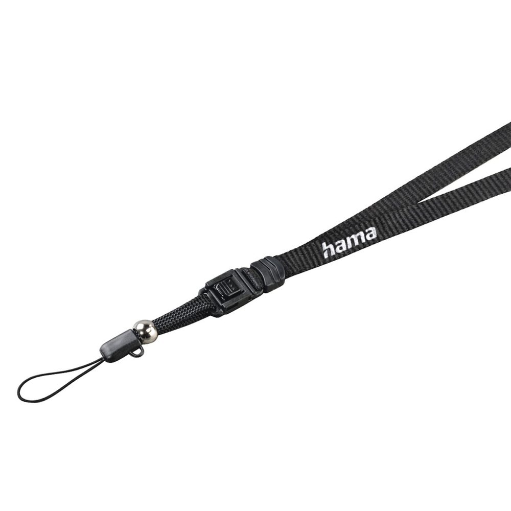 Levně Hama univerzální textilní šňůrka, 45 cm, rychloupínací mechanismus, černá