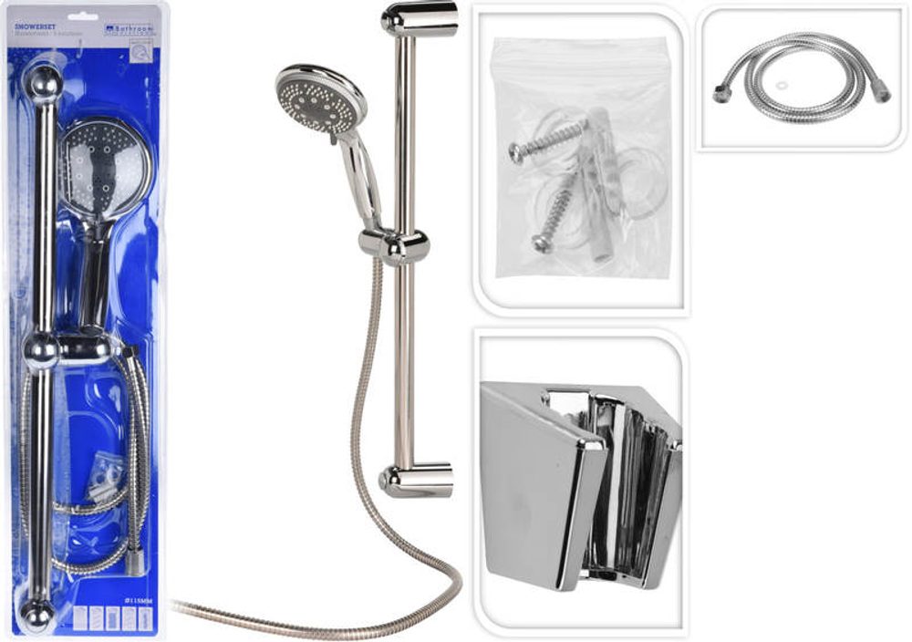 Levně EXCELLENT HOUSEWARE Sprchová hlavice a hadice s držákem a příslušenstvím II KO-CF6160330