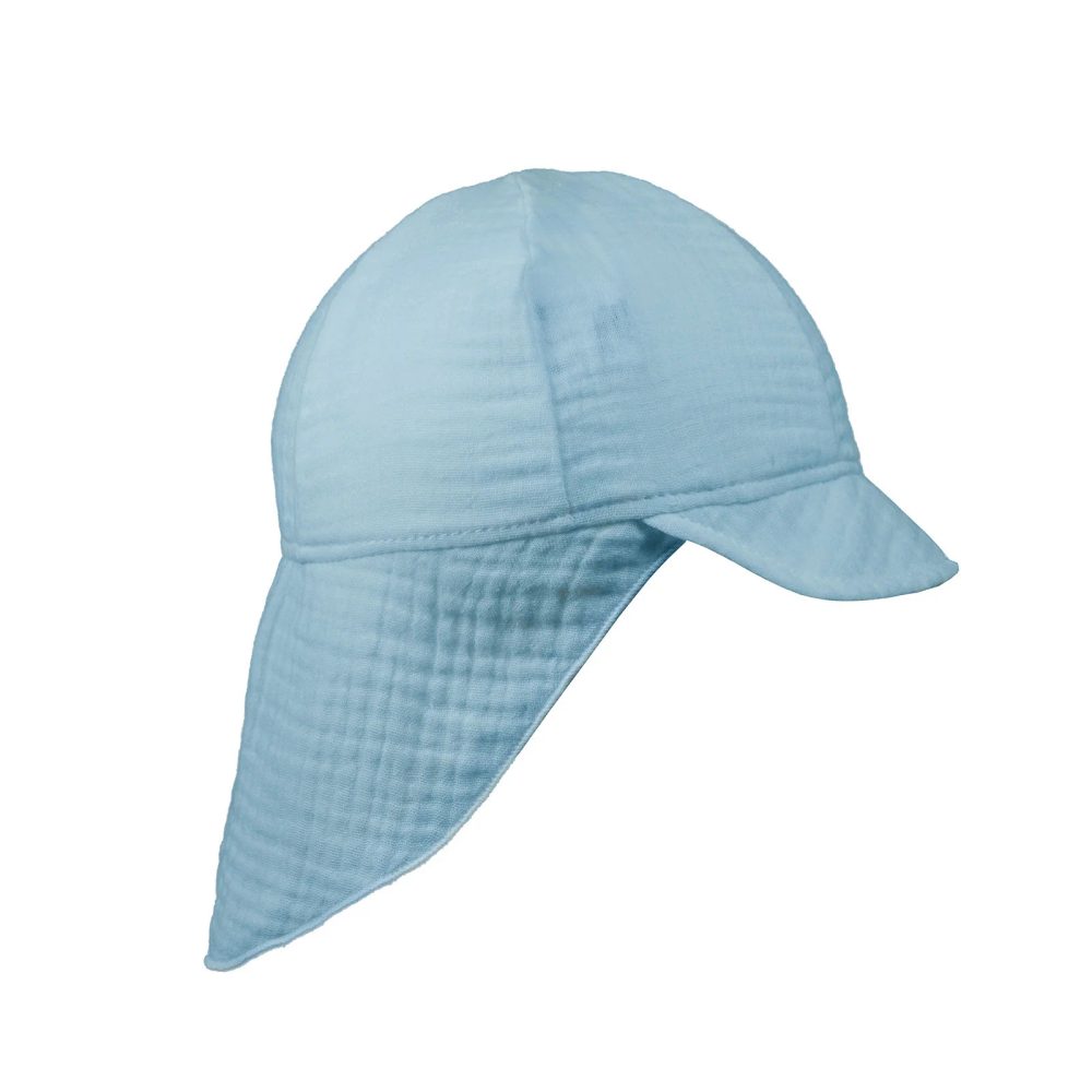 ESITO Dětská kšiltovka s krytím krku mušelín Blue - modrá / XXS - XXL modrá