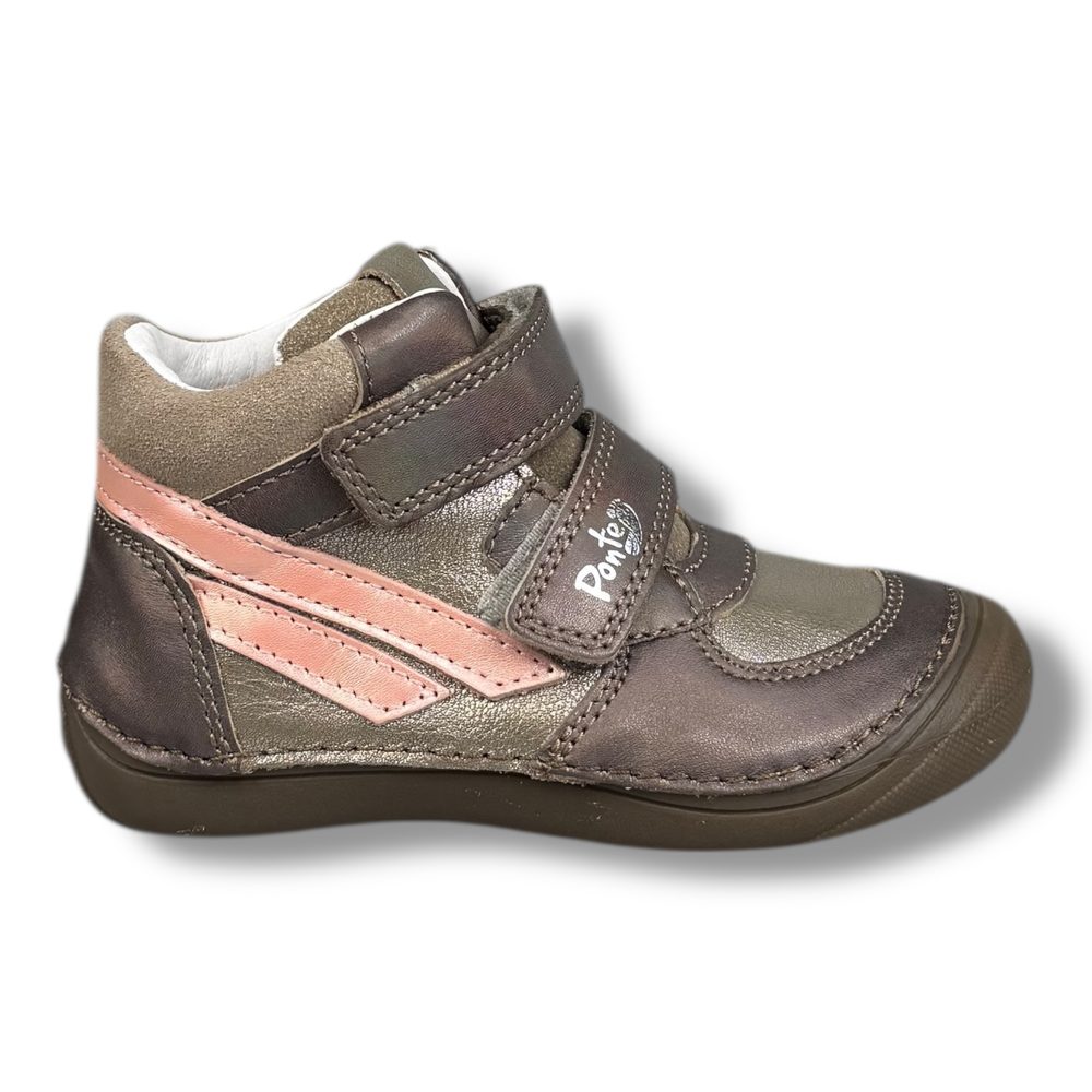 Ponte20 Dětské kožené boty, - Hnědá - 24