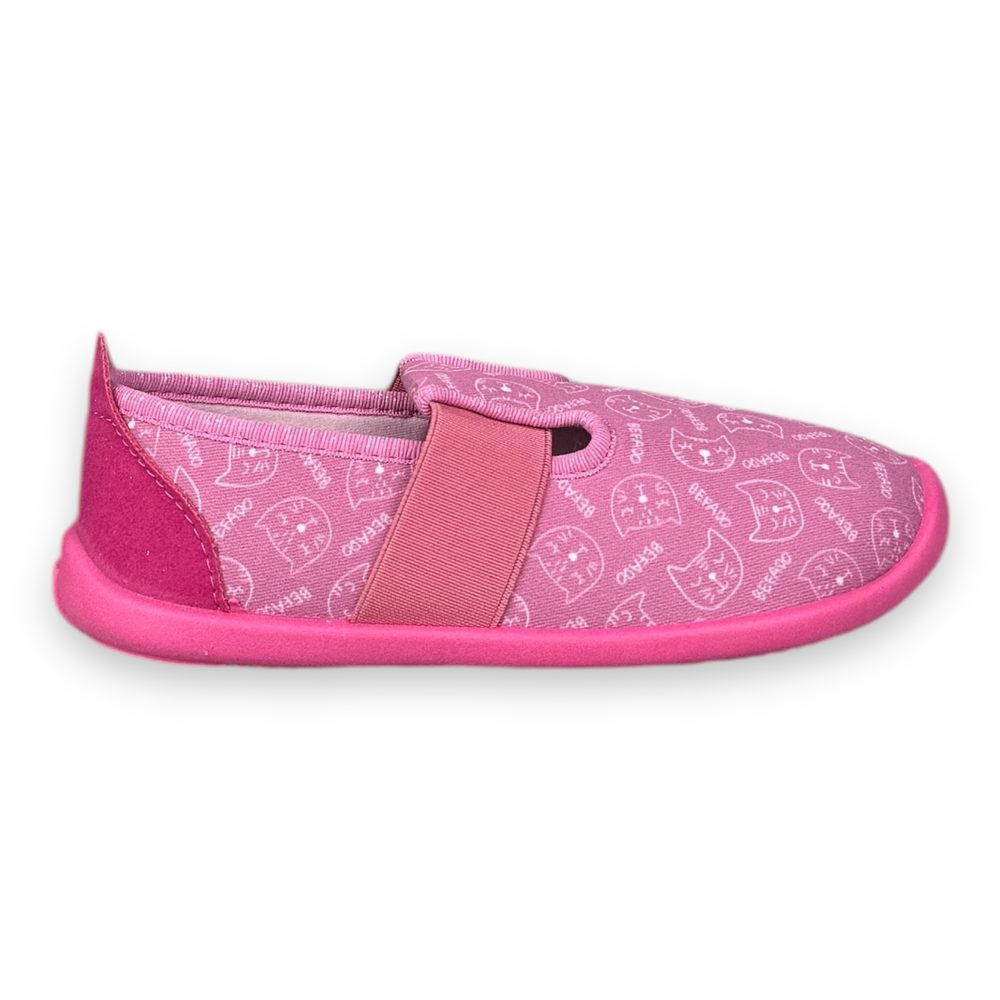 Levně Befado Dívčí BAREFOOT domácí obuv Softer - Kočky - 33