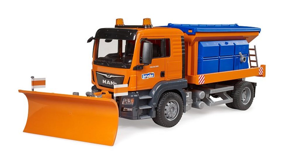 Levně BRUDER Komerční vozy - MAN TGS zimní servisní vůz s radlicí