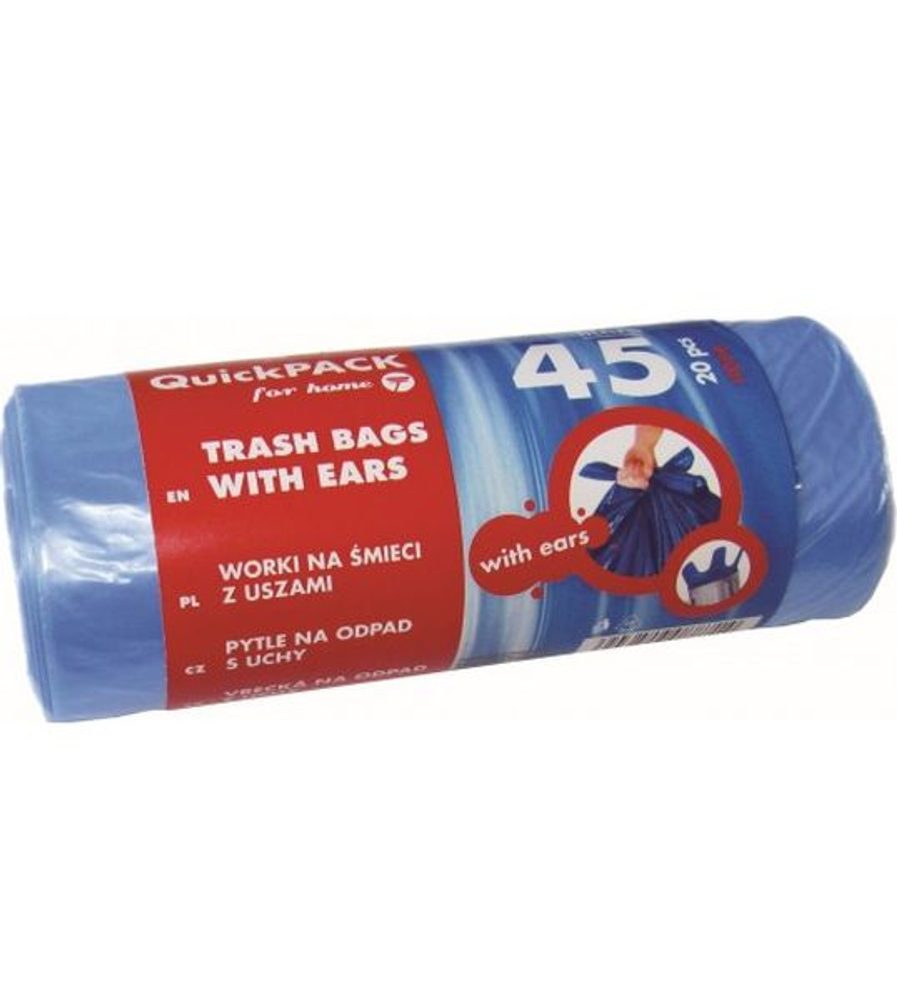 Levně sáčky odp. 45l-20ks-Q173, ucha, HDPE 55x67,5cm