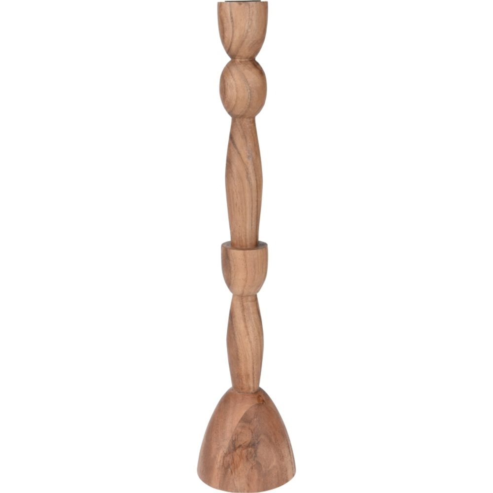 Levně HOMESTYLING Svícen pr. 9 x 42 cm dřevěný KO-A98025160