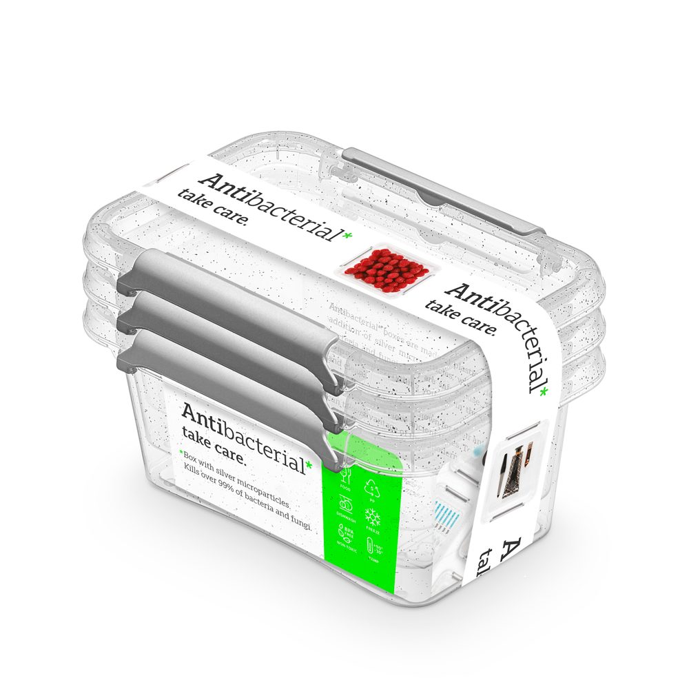 Levně antibakter.box 0,50 l -sada-3ks, 15x9,5x9,5cm, transp.plast