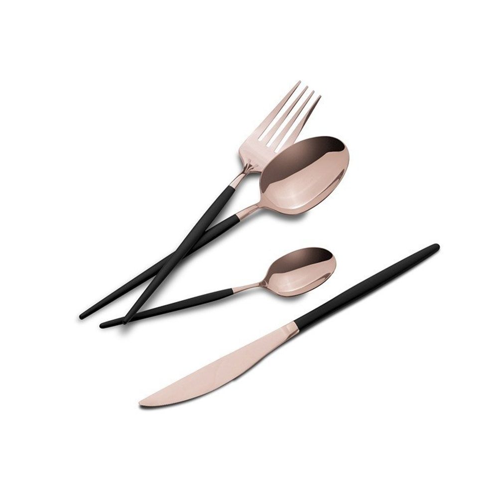 Levně BERLINGERHAUS Sada příborů 24 ks nerez mirror Black Rose Collection BH-3073