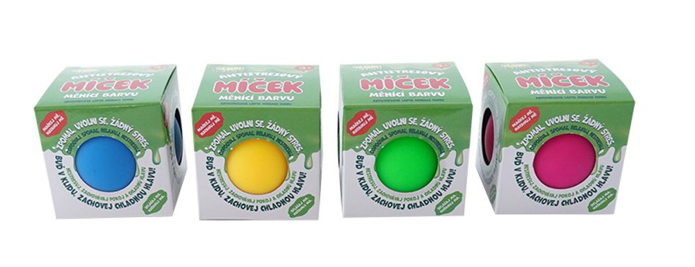 GLUMI Antistresový míček měnící barvu