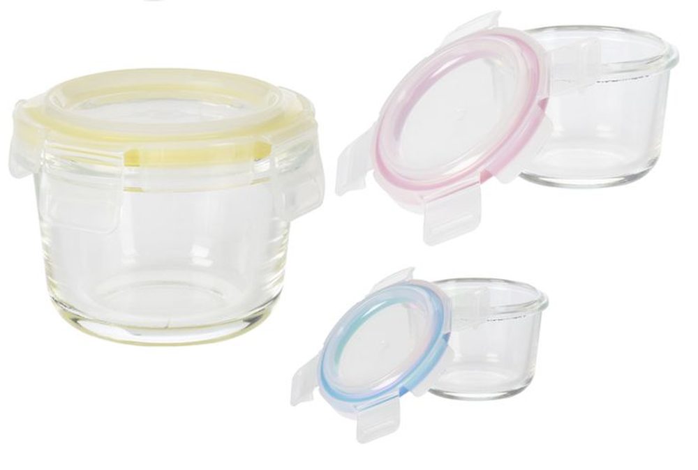 Levně dóza 0,10l sklo+víčko plast, d7cm, v.6,5cm, nový typ