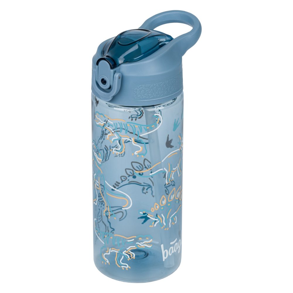 Levně BAAGL Tritanová láhev na pití s brčkem Dino 500 ml