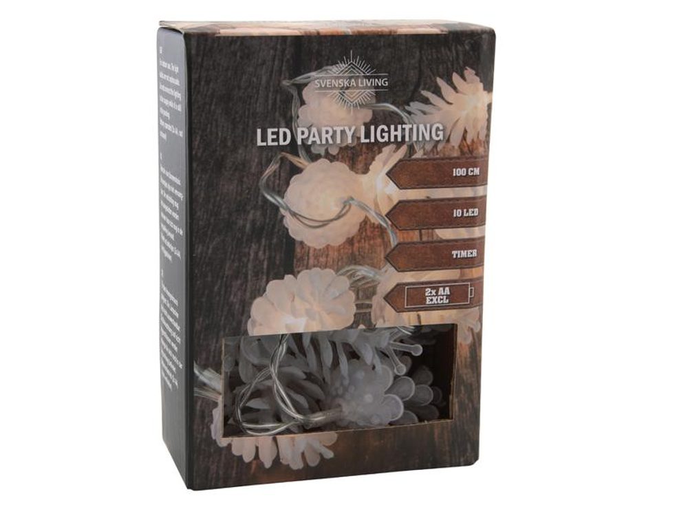 Levně HIT LED ŘETĚZ ŠIŠKY 10 LED, 2XAA