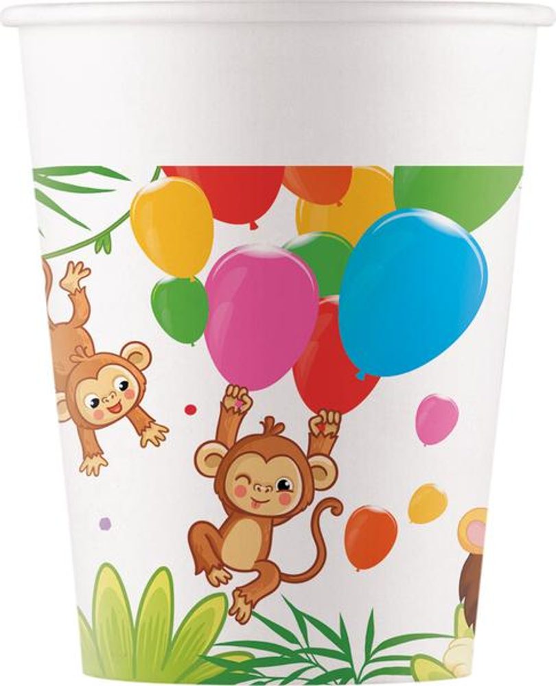 Levně PROCOS KELÍMKY PAPÍROVÉ BALÓNKY DŽUNGLE 8 KSs, 200ML