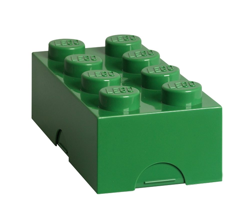 Levně LEGO box na svačinu 100 x 200 x 75 mm - tmavě zelená