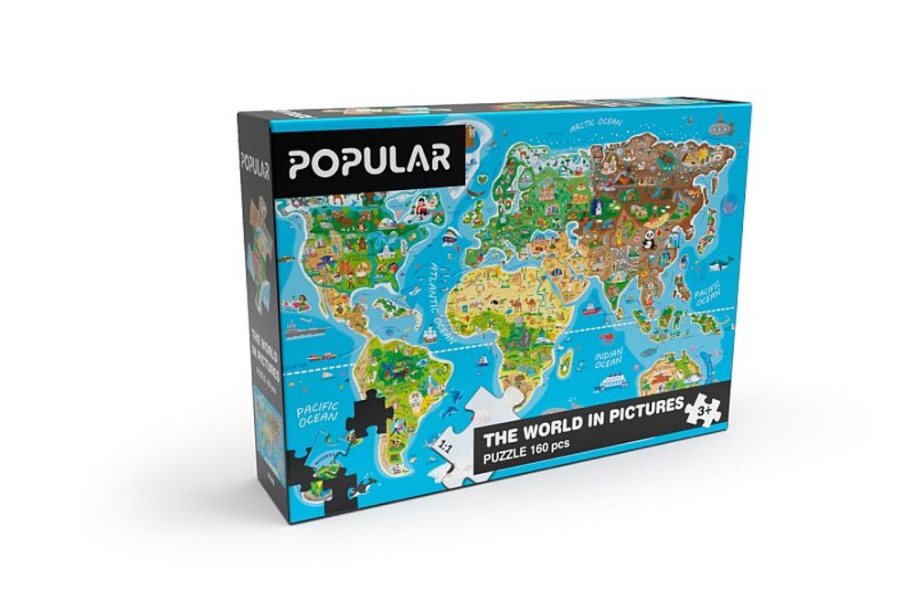 Levně Puzzle - Mapa světa, 160 ks – AN