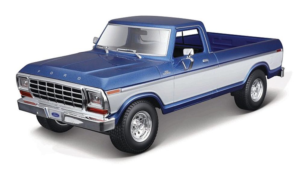 Levně Maisto - 1979 Ford F150 Pick-up, metal modrá, bílá, 1:18