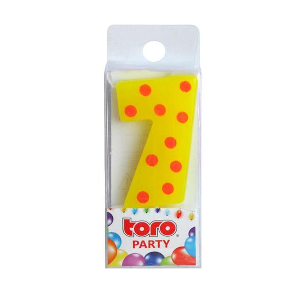 Levně TORO SVÍČKA ČÍSLICE "7", ZAPICHOVACÍ, 3X4,5X0,9CM