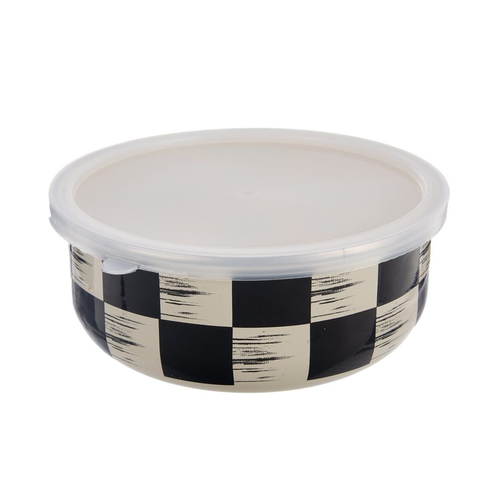 Levně Miska ŠACHOVNICE Lem s víkem pr. 19 cm