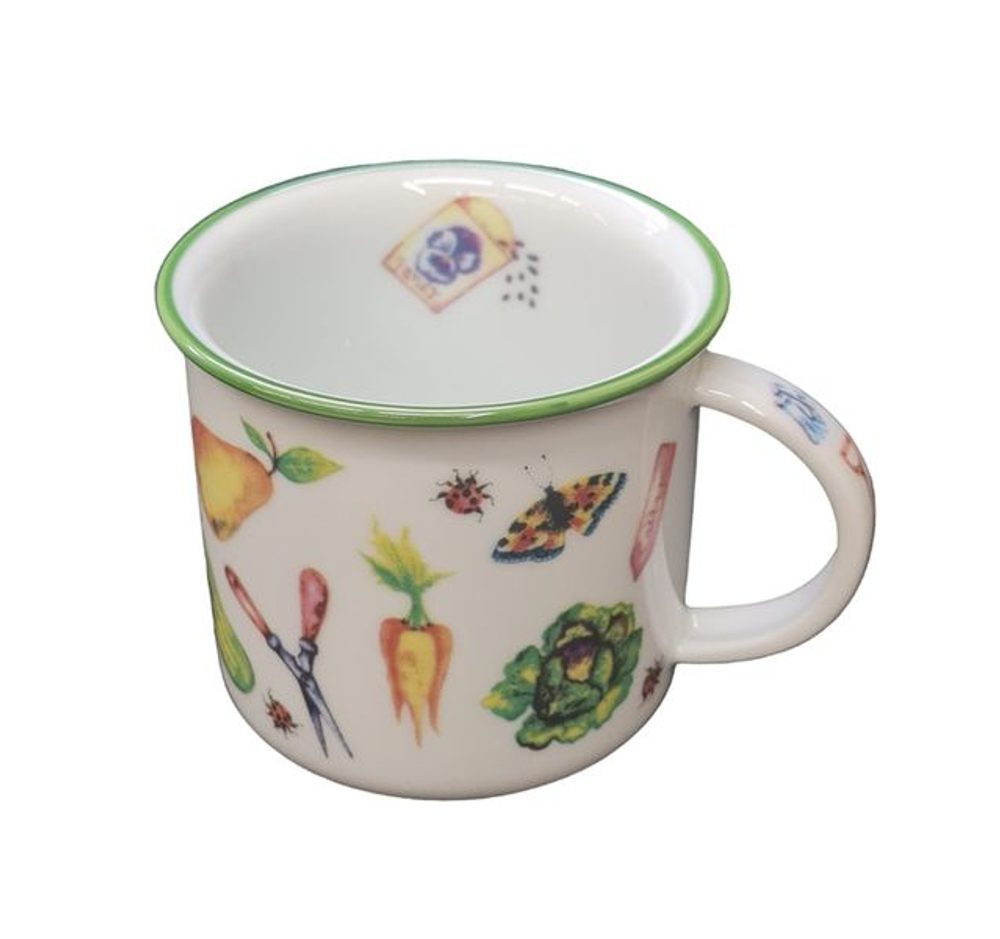 Levně hrnek 380ml TINA - ZAHR.DEKOR U3151, čes.porcelán