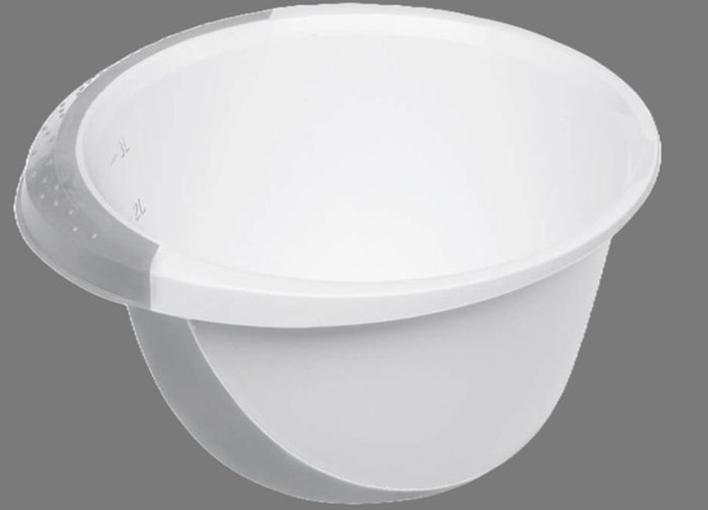 Levně mísa 3,5l šlehací DE LUXE, sever.šedá/bílá, plast