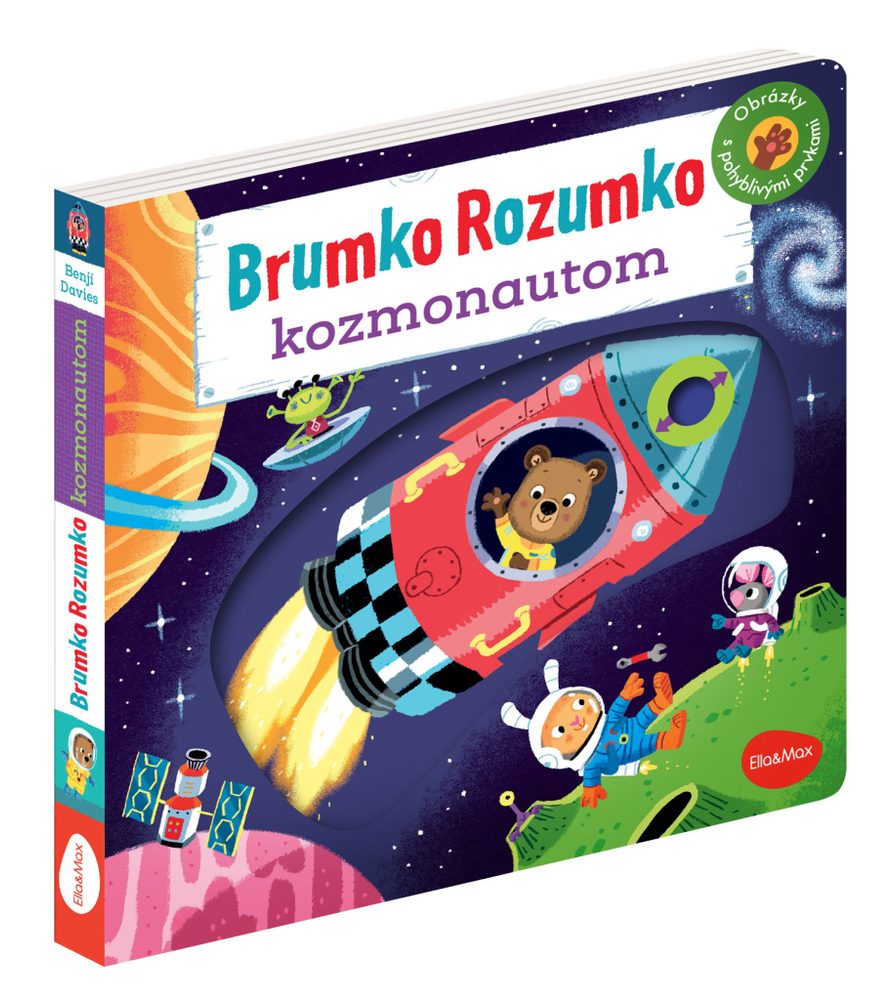 Levně BRUMKO ROZUMKO KOZMONAUTOM – Obrázky s pohyblivými prvkami