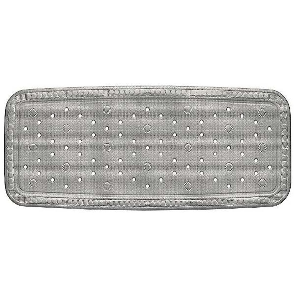 Levně KELA Vanová podložka KRETA PVC šedá 92x36cm KL-22370