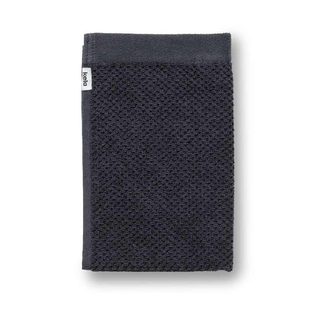Levně KELA Ručník pro hosty Lavinia 100% bavlna černá 30,0x50,0cm KL-23941