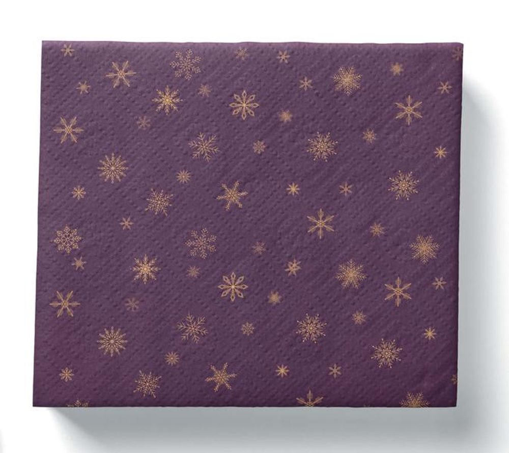 Levně PROCOS UBROUSKY VÁNOČNÍ TMAVÁ FIALOVÁ 3VRSTVÉ 33X33CM