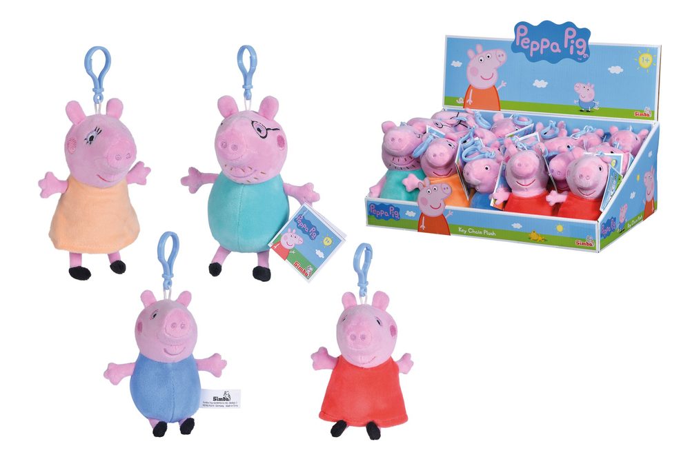 Levně Prasátko Peppa plyšový přívěsek na batoh, 4 druhy