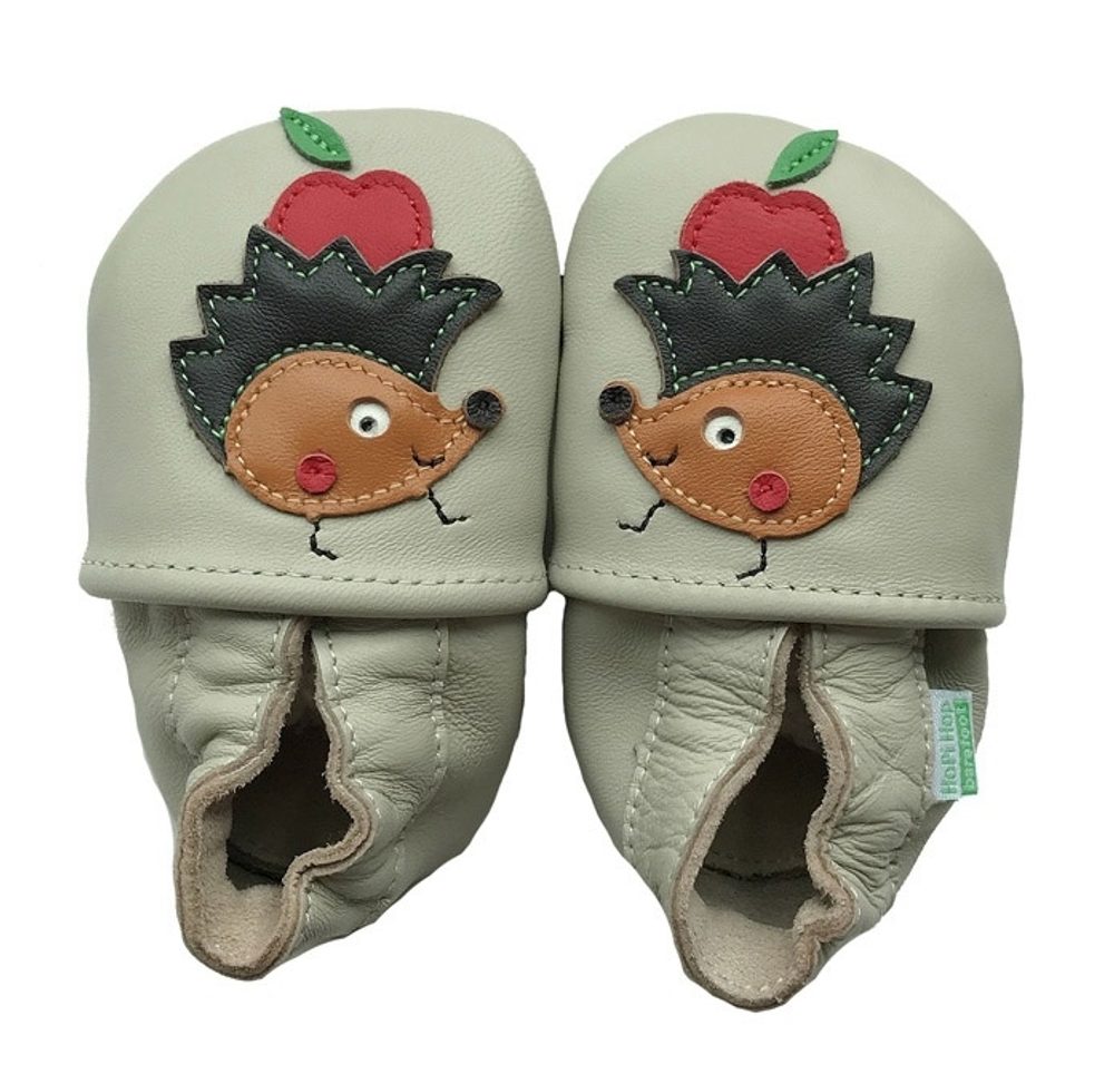 Levně Hopi Hop Barefoot kožené capáčky - Ježek - XL