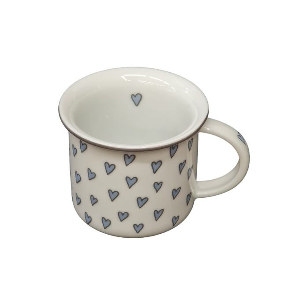 Levně hrnek 100ml TINA - SRDÍČKA MODRÁ, čes.porcelán