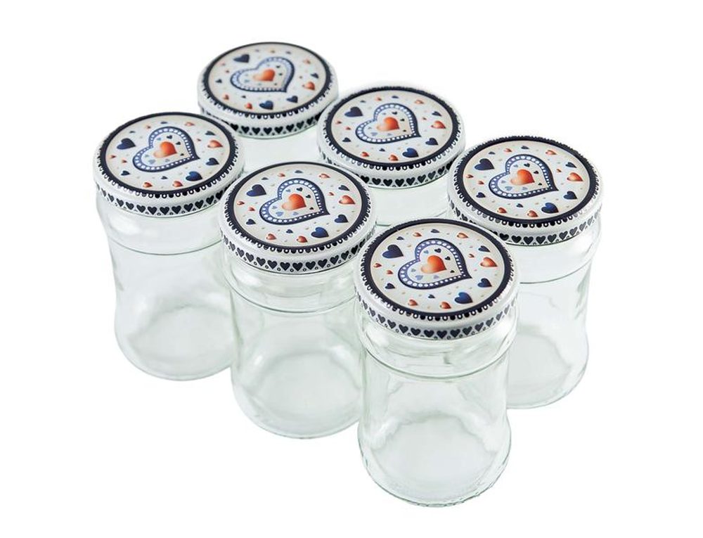 Nezařazeno SADA SKLENIC 6KS TWIST NA ZAVAŘ.315ML VÍČKO 66MM