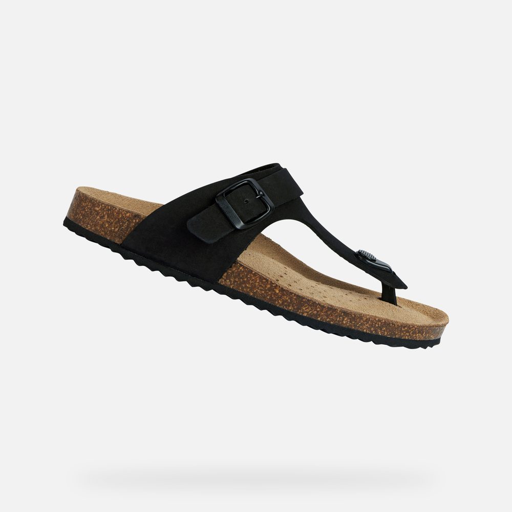 Černé dámské sandály Geox Brionia - 36