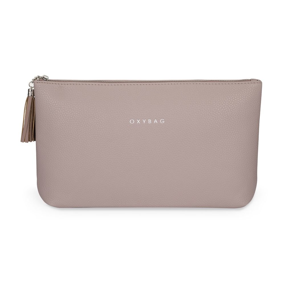 Levně Kosmetická taška ELEGANCE MAXI Leather Mocca