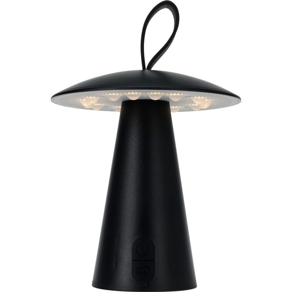 Levně HOMESTYLING Stolní LED lampa nabíjecí černá KO-AF5000830
