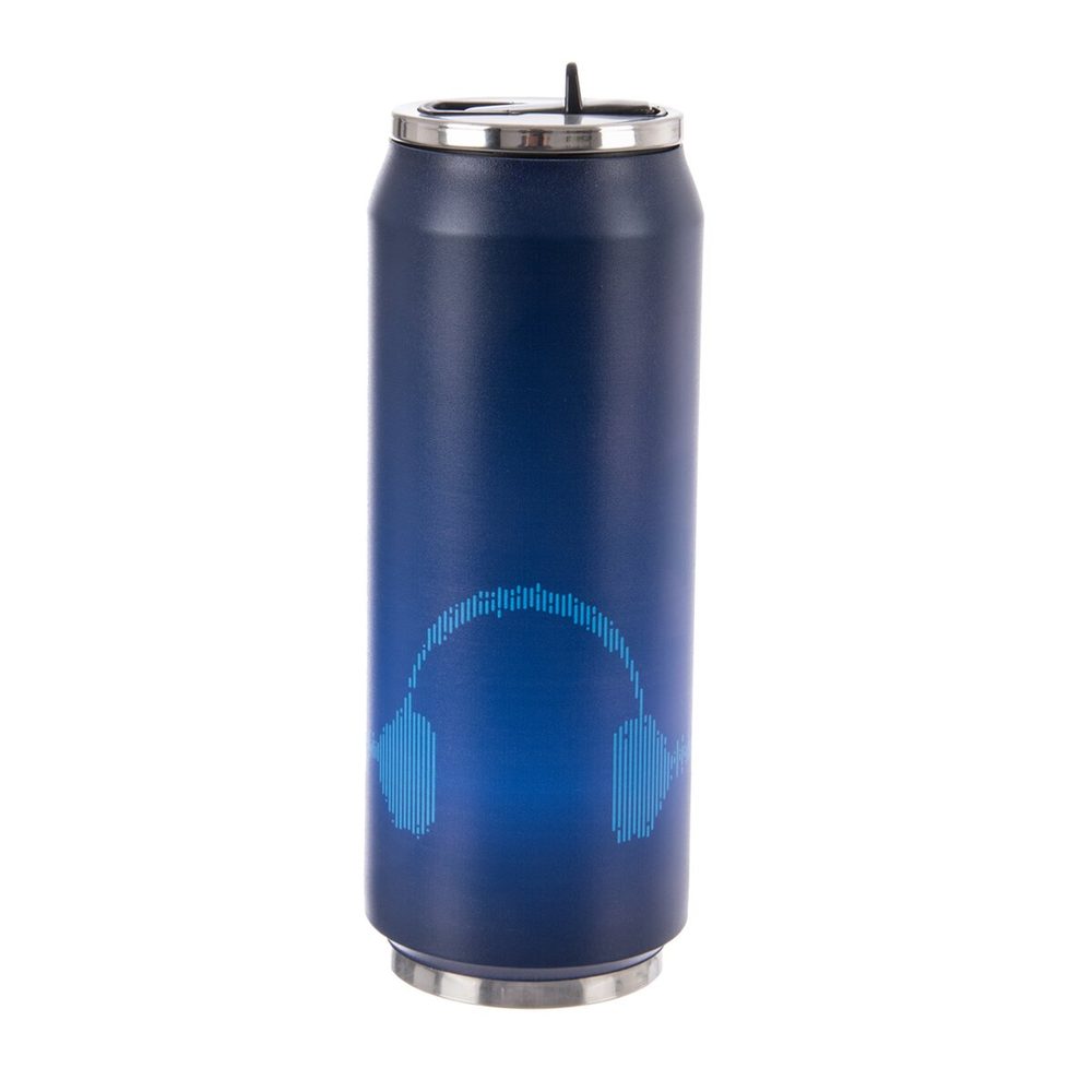 Levně Termoska plechovka 0,5 l sluchátka