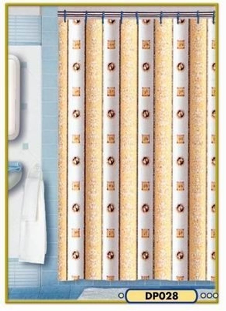 závěs 180x200cm PES vzorovaný, koupel.