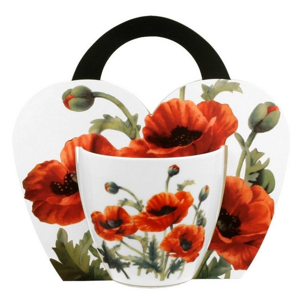 Levně hrnek 400ml, VLČÍ MÁKY, DB, porcelán