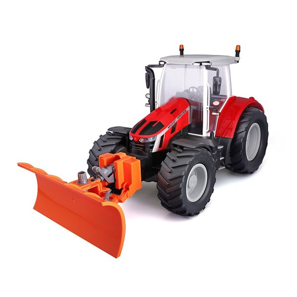 Levně Maisto RC - Massey Ferguson Traktor s radlicí se světly, 2,4 GHz