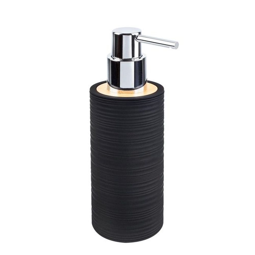 Levně dávkovač 0,3l mýdla, BLACK ED. XANTI, plast+bambus