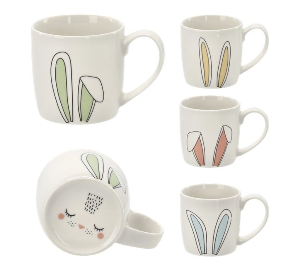 Levně hrnek 270ml, dekor UŠI ZAJÍCE, porcelán